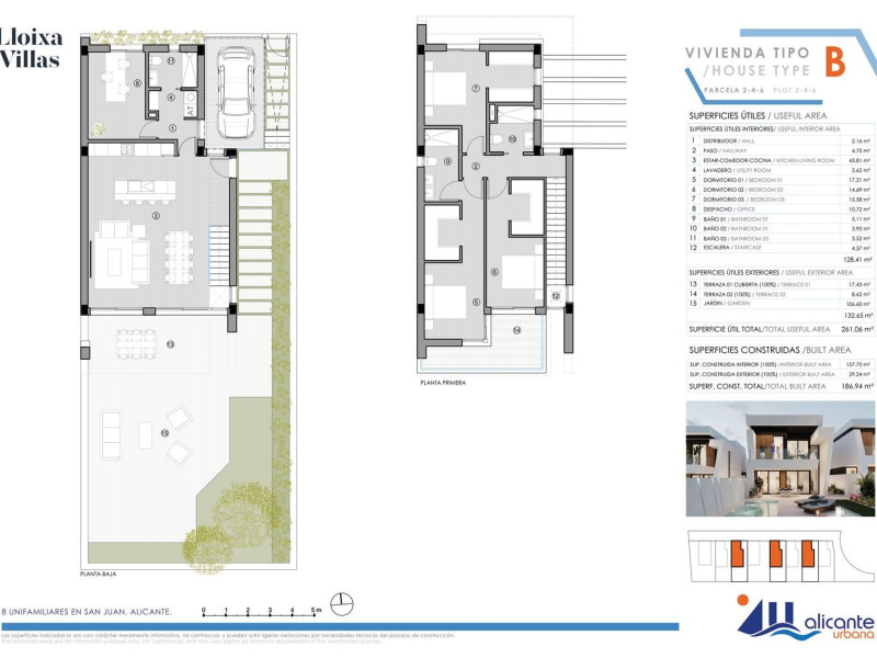 Obra nueva Residencial Lloixa Villas en San Juan de Alicante (Revista) plan 2