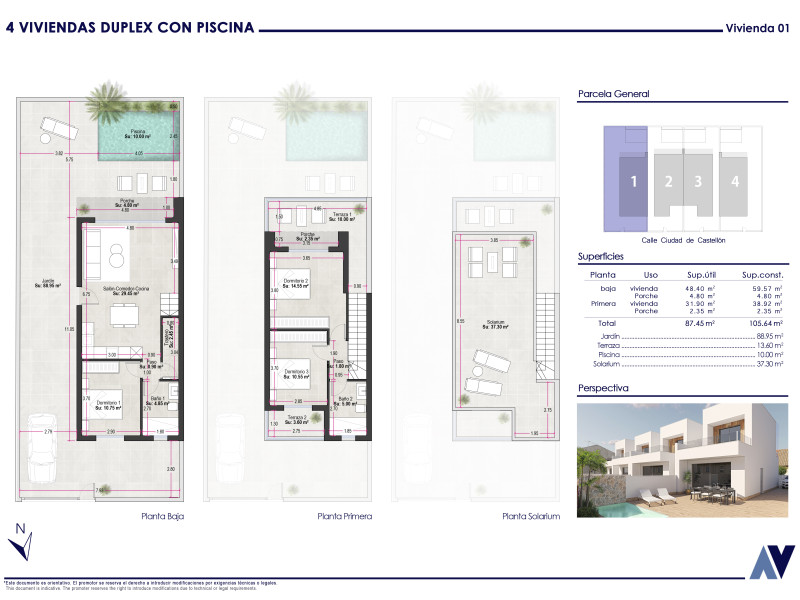 Obra nueva Villamar Luxury Villas X en Pilar de la Horadada (Revista) plan 1