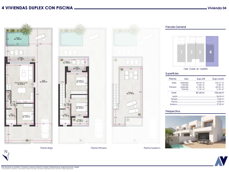 Obra nueva Villamar Luxury Villas X en Pilar de la Horadada (Revista) plan 3