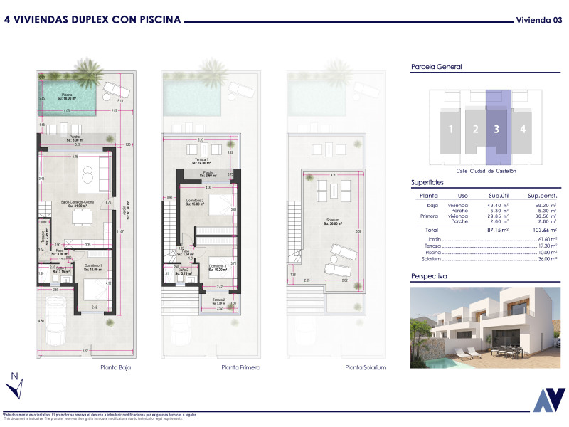 Obra nueva Villamar Luxury Villas X en Pilar de la Horadada (Revista) plan 4