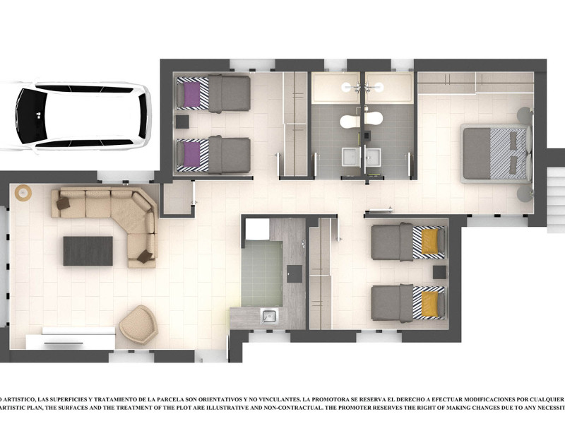 Obra nueva Serena Garden Villas en Los Alcázares (Revista) plan 1