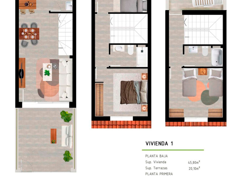 Obra nueva Residencial Almirante en San Pedro del Pinatar (Revista) plan 2