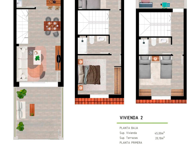 Obra nueva Residencial Almirante en San Pedro del Pinatar (Revista) plan 3