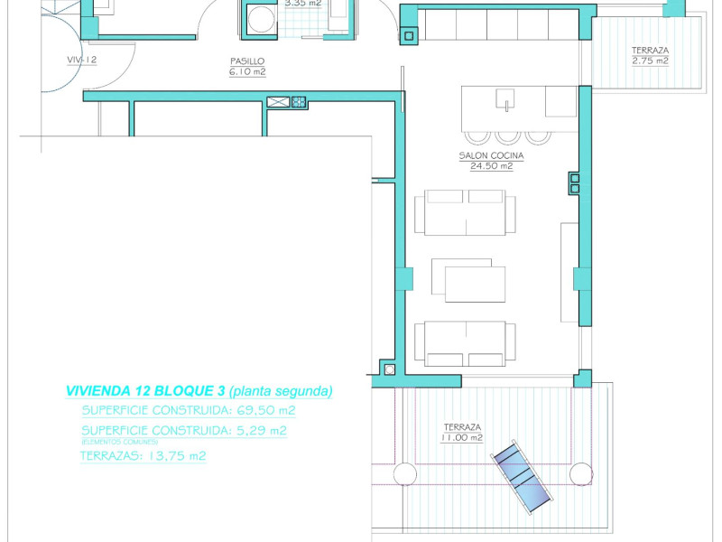 Obra nueva Levansur Home V en Torre-Pacheco (Revista) plan 2