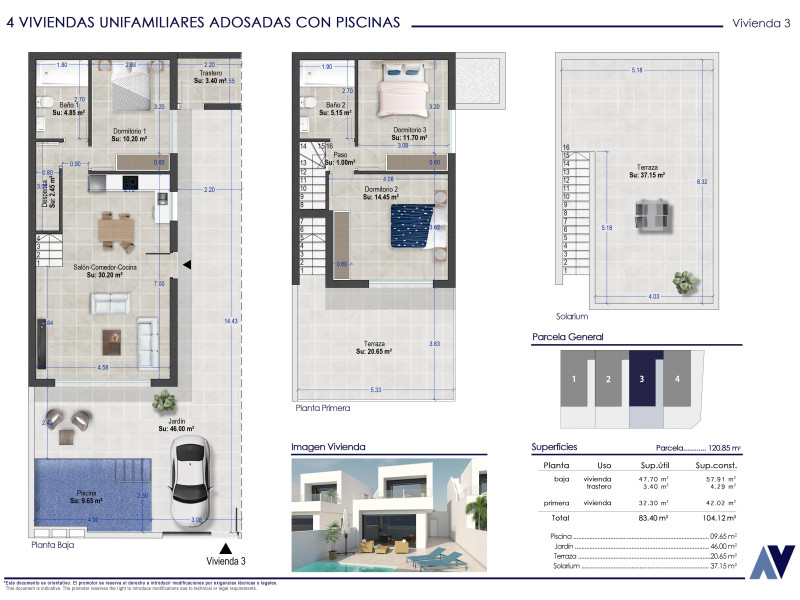 Venta de duplex en Almirante Mendizabal y Cortázar 30, San Pedro del Pinatar plan 3