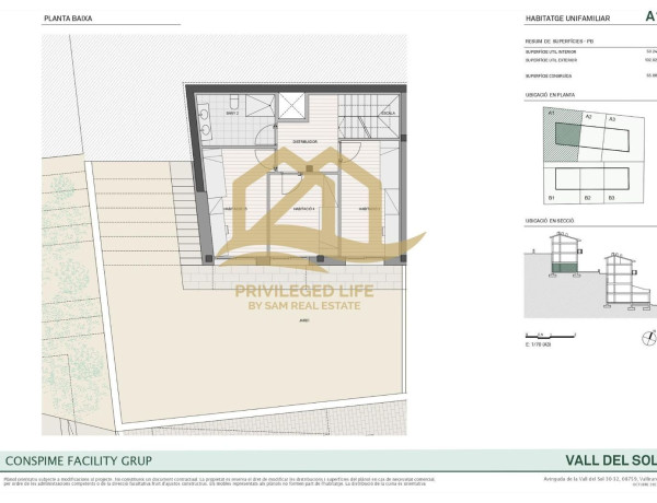 Chalet adosado en venta en , Vallirana thumbnail 1