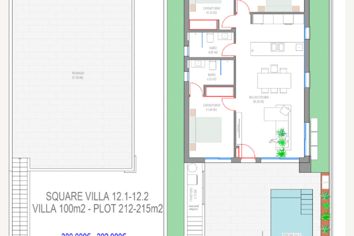 Venta de duplex en José Espronceda 23, San Javier plan 1