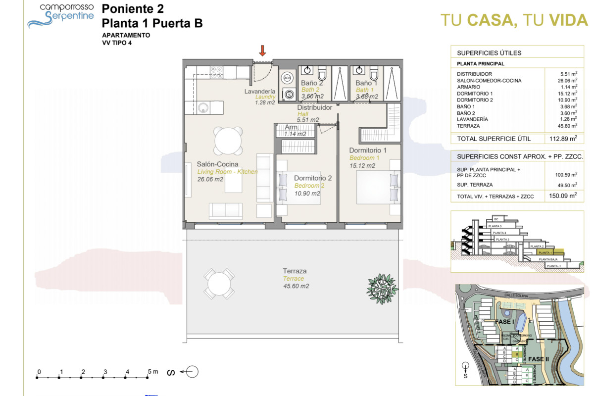 Obra nueva Camporrosso Serpentine en Finestrat (Revista) plan 2