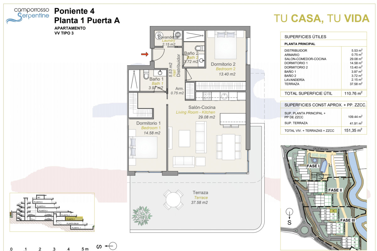 Obra nueva Camporrosso Serpentine en Finestrat (Revista) plan 3