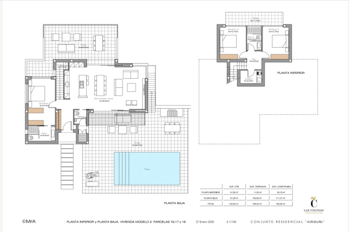 New construction Las Colinas Madreselva in Orihuela plan 2