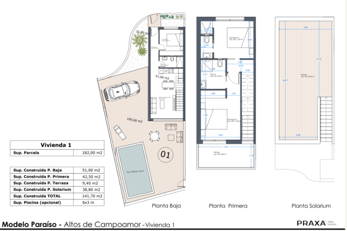 New construction Altos de Campoamor PARAISO in Orihuela plan 3