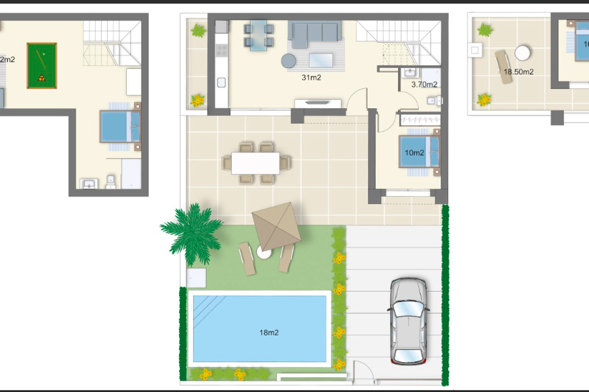 New construction Villas Palma in Rojales plan 2