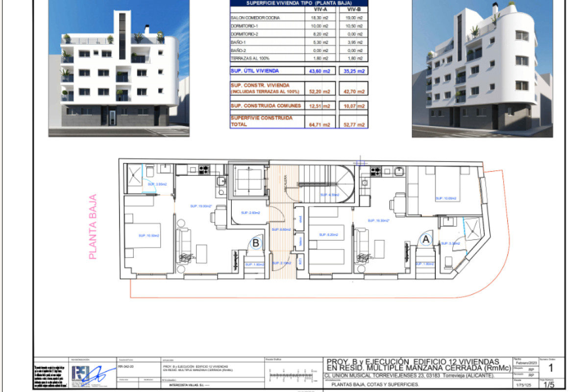 Venta de ático en Bazán 14, Torrevieja plan 1