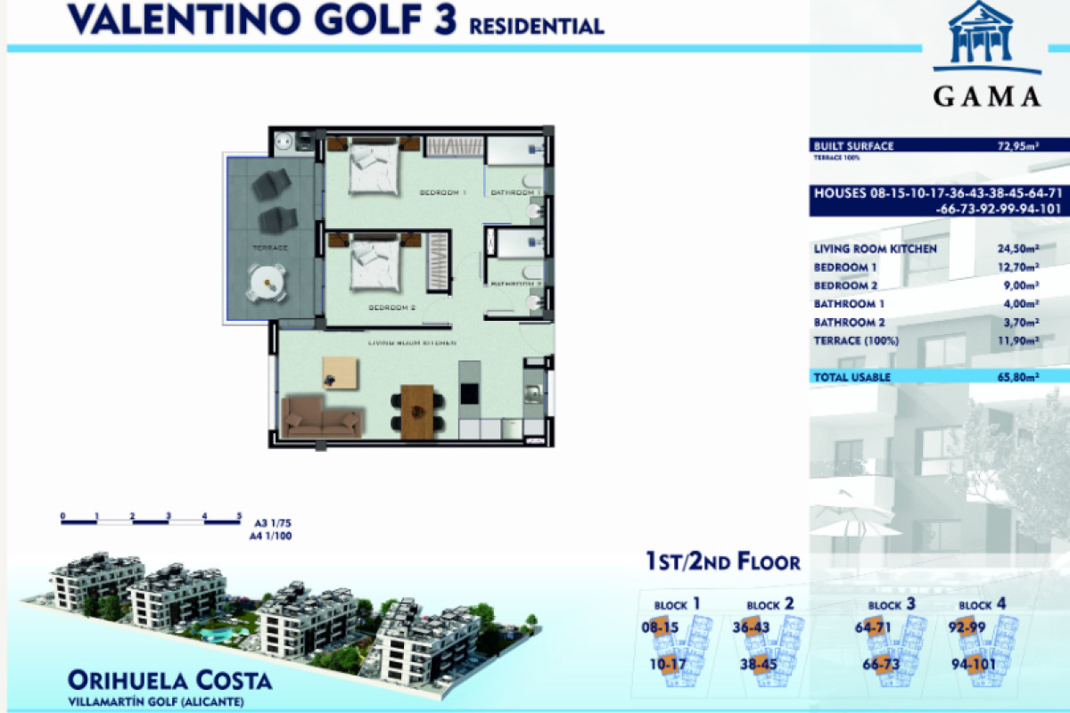 Nowa nieruchomość Valentino Golf III w Orihuela plan 3