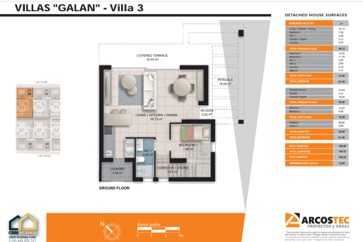 Nowa nieruchomość Villas Galán w San Miguel de Salinas plan 1