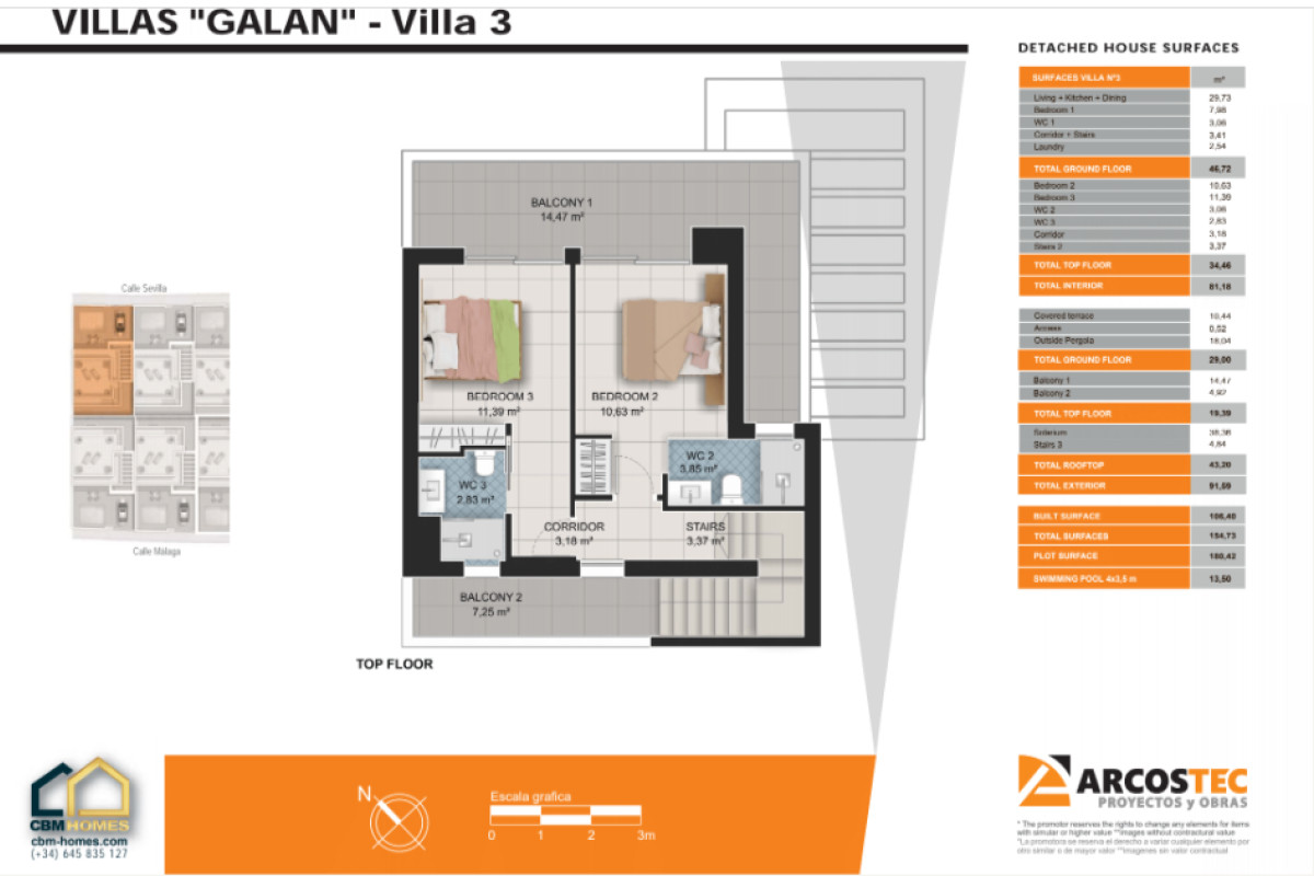 Nowa nieruchomość Villas Galán w San Miguel de Salinas plan 2