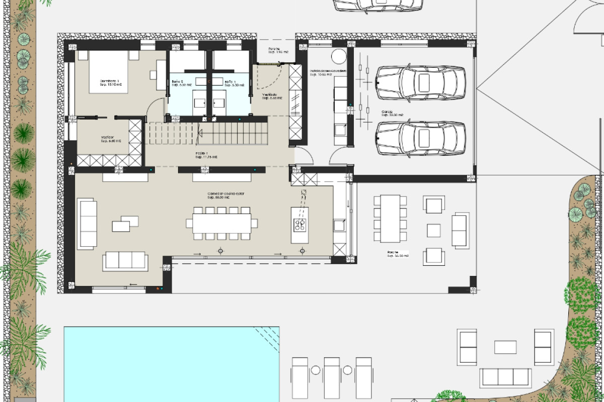 New construction Villa Gladiolo in Pilar de la Horadada plan 2