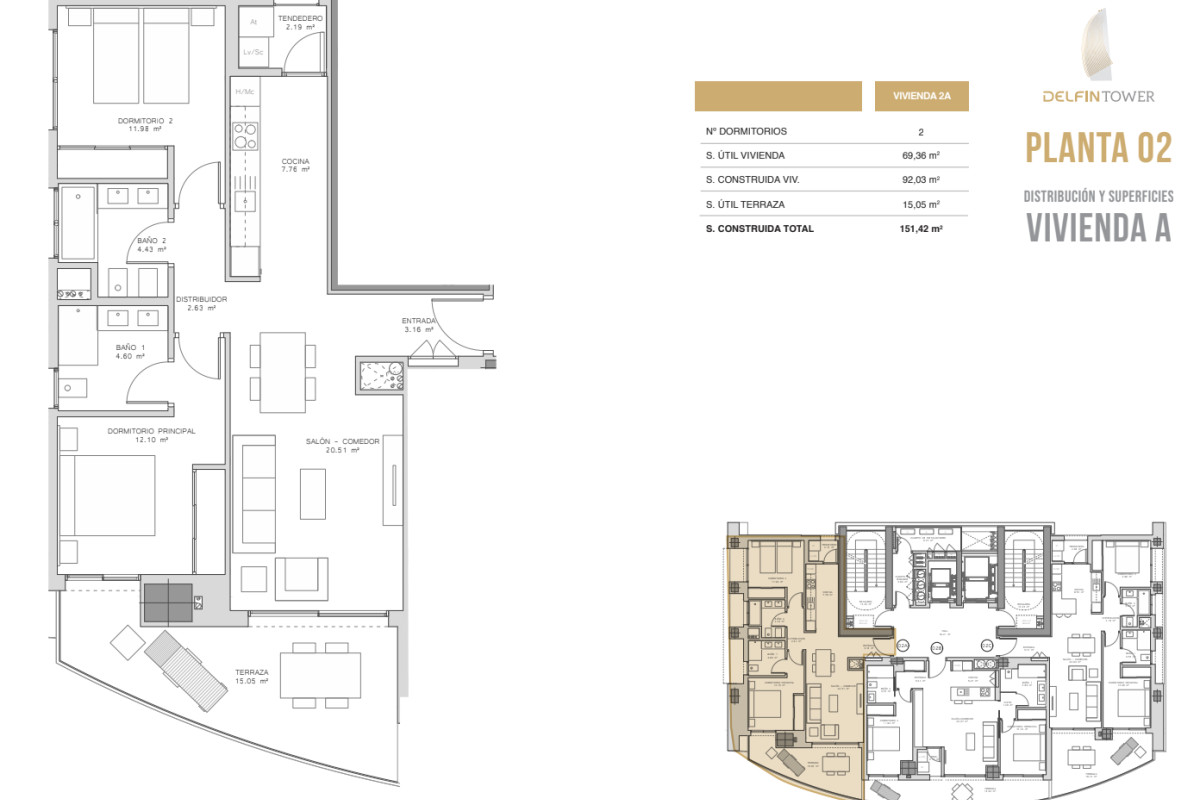 Obra nueva Delfin Tower en Benidorm (Revista) plan 3