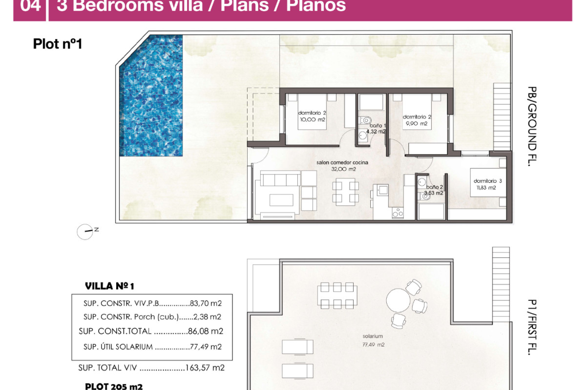 Venta de chalet adosado en , Pilar de la Horadada plan 2