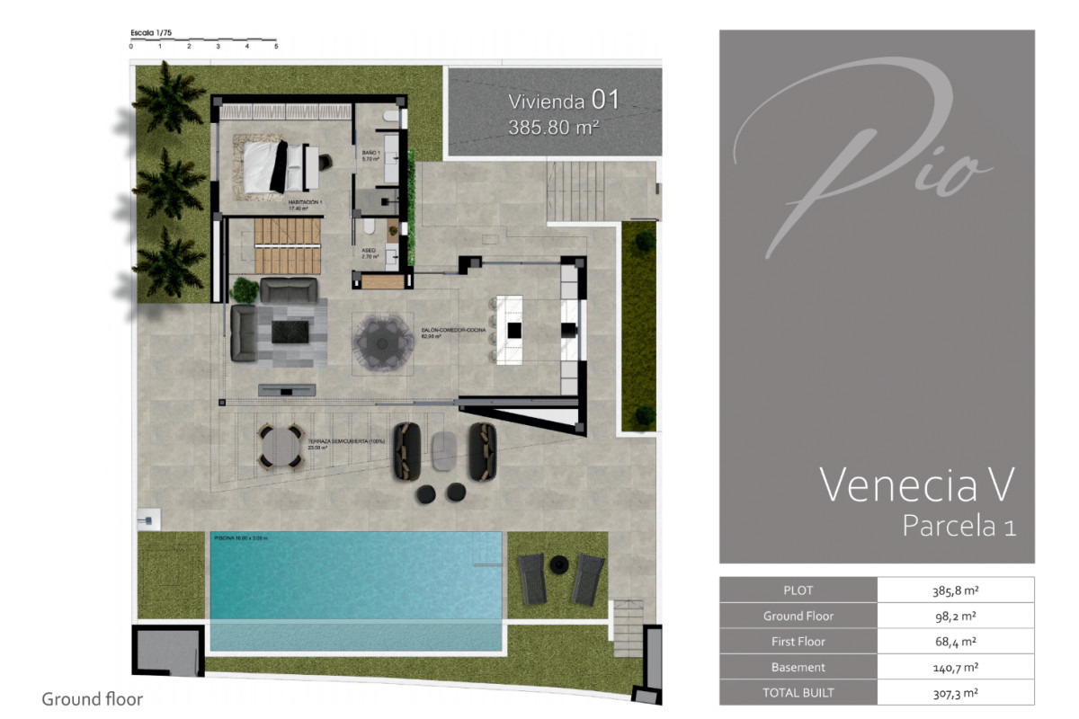 Obra nueva Venecia V en Polop (Revista) plan 1