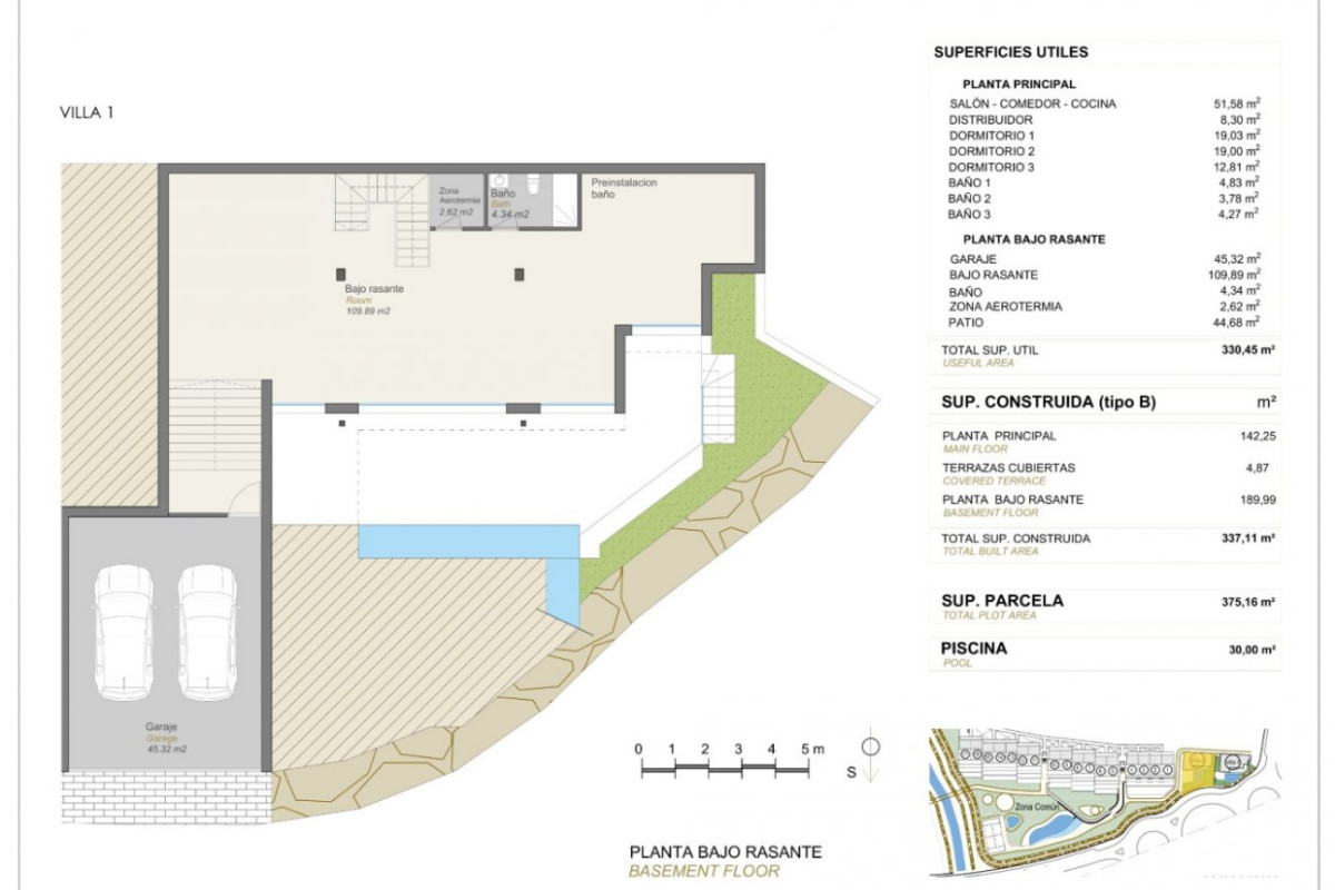 Obra nueva Camporrosso Stone Valley en Finestrat (Revista) plan 1