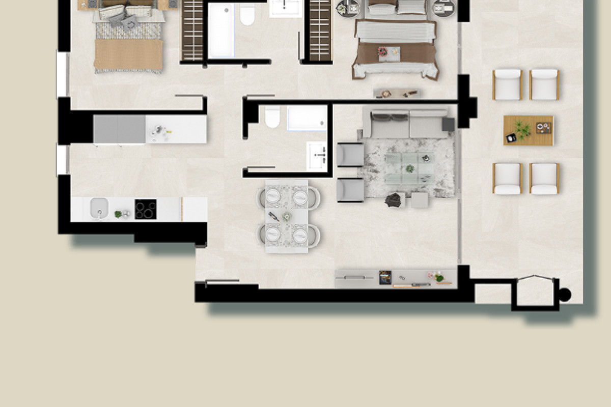 Obra nueva Solana Village La Cala en Mijas (Revista) plan 1