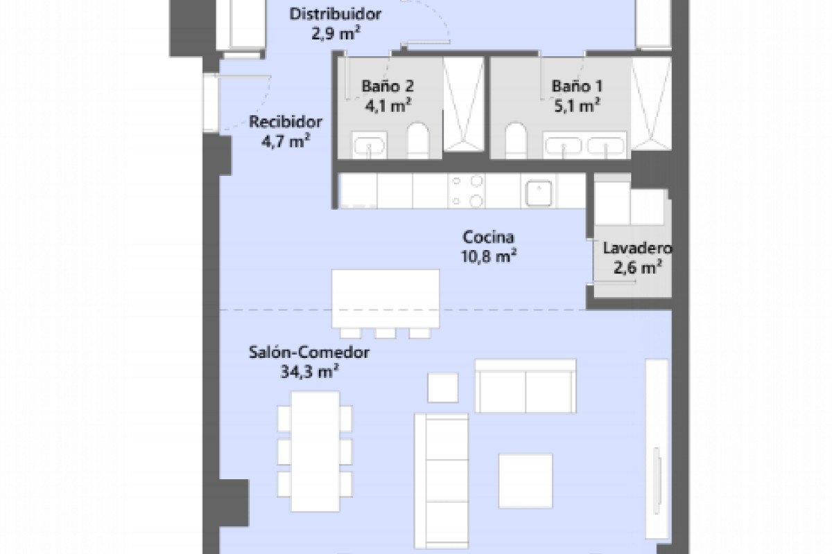 Obra nueva Med Blue en Marbella (Revista) plan 1