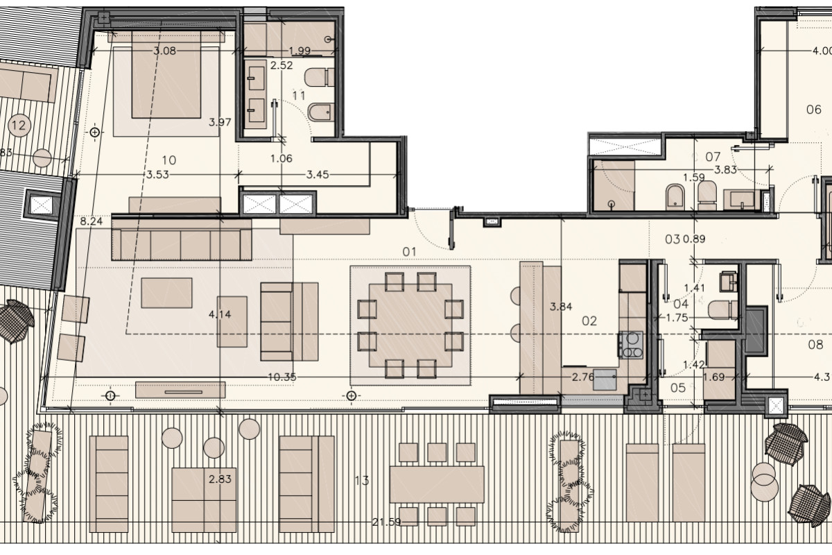 Obra nueva Edificio España en Fuengirola (Revista) plan 1