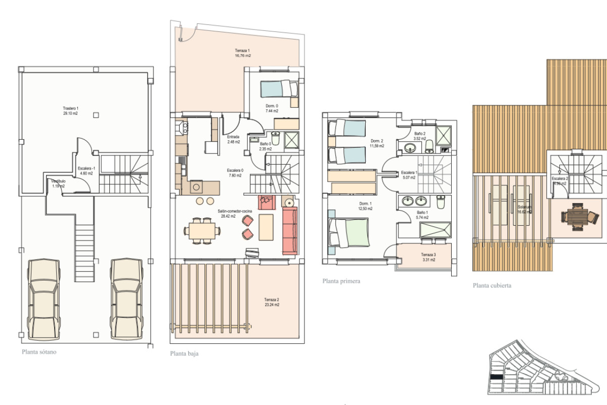 Venta de chalet adosado en Calle del Priorato s/n , Estepona plan 1