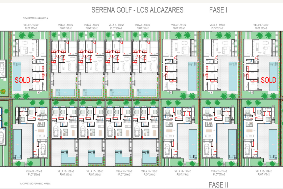 Obra nueva Villas Alejandra XII La Serena en Los Alcázares (Revista) plan 1