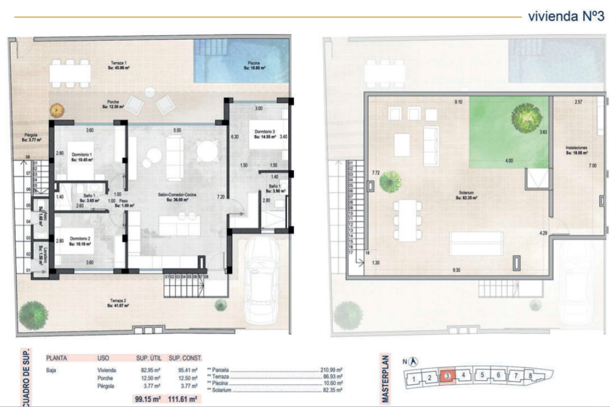 Obra nueva Casas Kinita en Sucina (Revista) plan 2