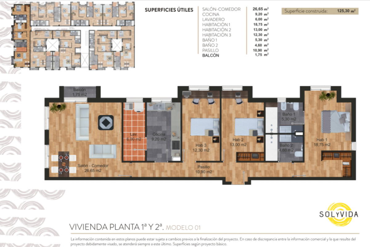 Obra nueva Sol y Vida en Torre-Pacheco (Revista) plan 1