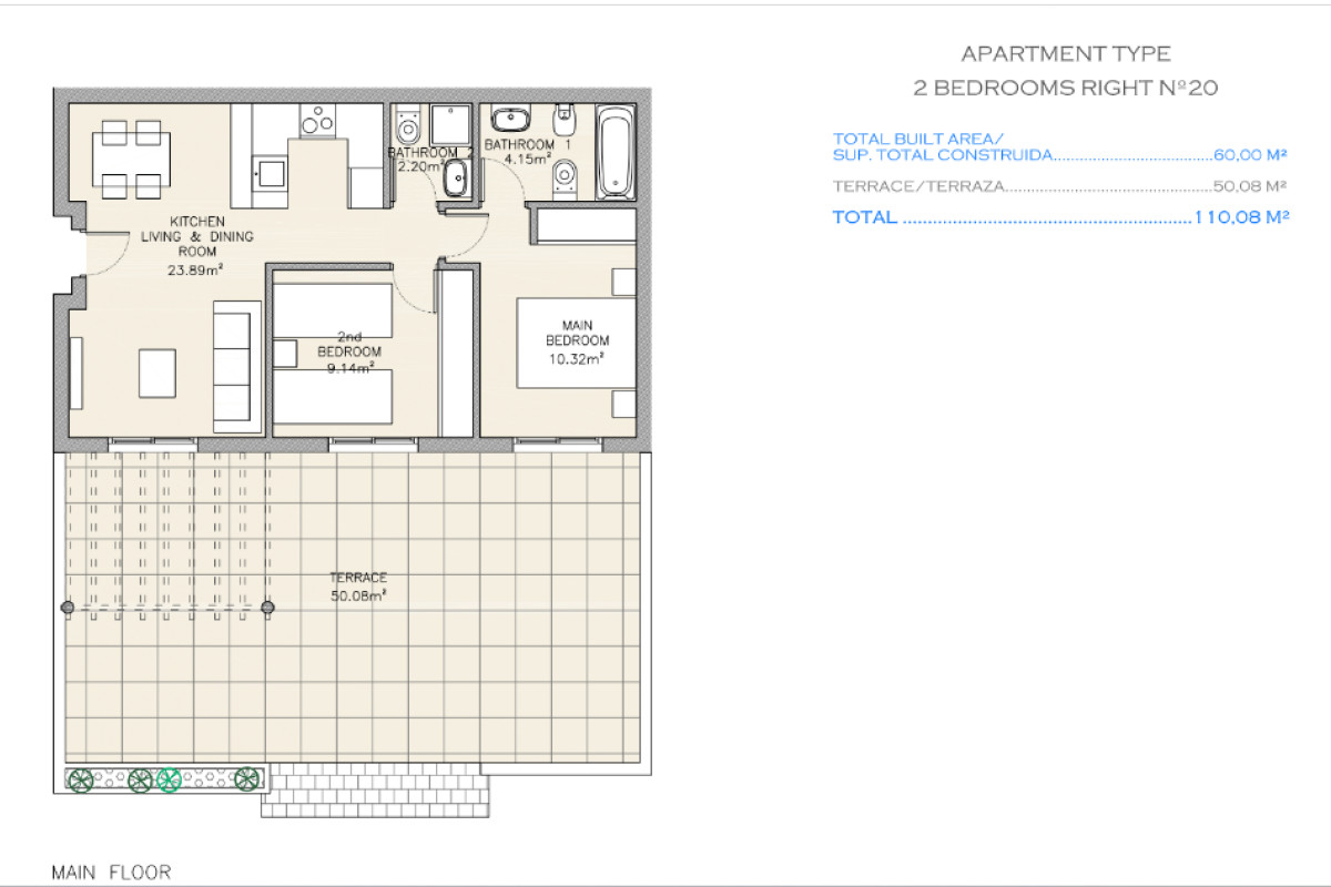Venta de piso en Urb. Collados Zieschang 28A, Águilas
plan 1