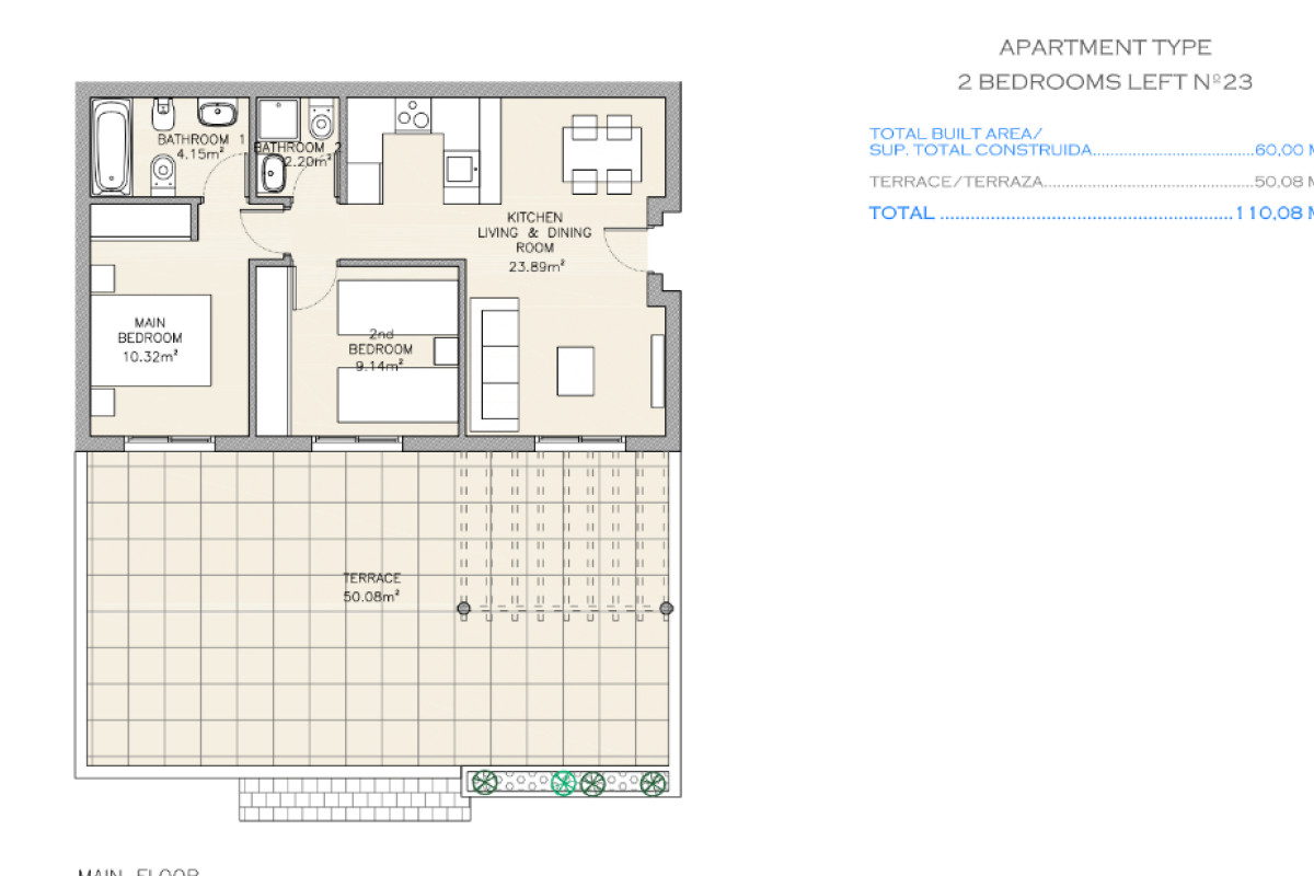 Venta de piso en Urb. Collados Zieschang 28A, Águilas
plan 3