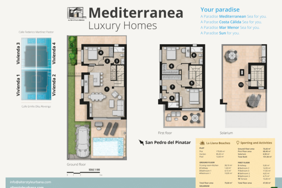 Obra nueva Mediterranea Luxury Homes en San Pedro del Pinatar (Revista) plan 1