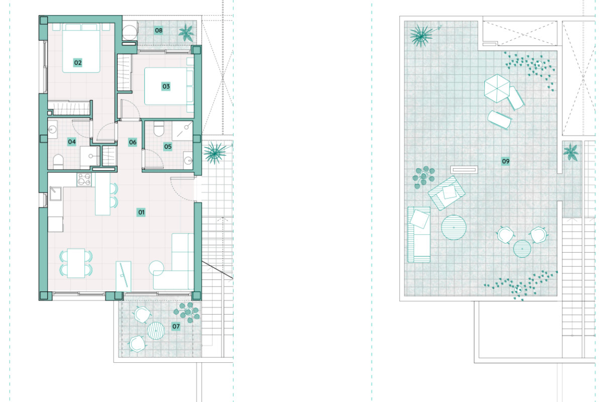 Obra nueva Residencial ONARU en Torrevieja (Revista) plan 3