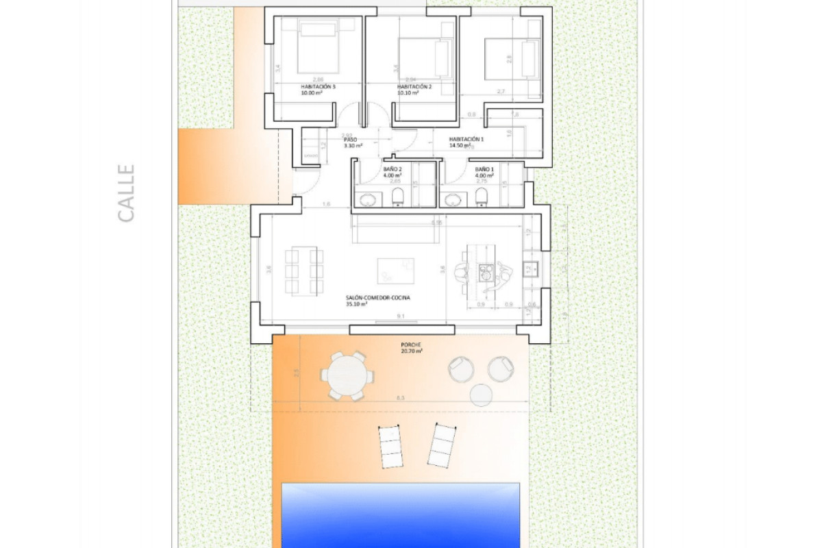 Obra nueva Alenda Golf Almendros Villas en Monforte del Cid (Revista) plan 1