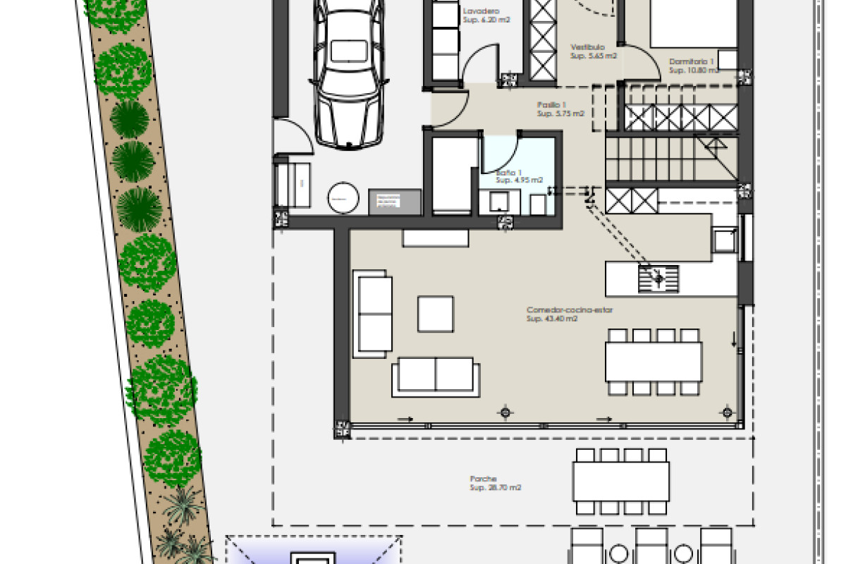 Новостройка 7 villas Roldán в Торре-Пачеко plan 2
