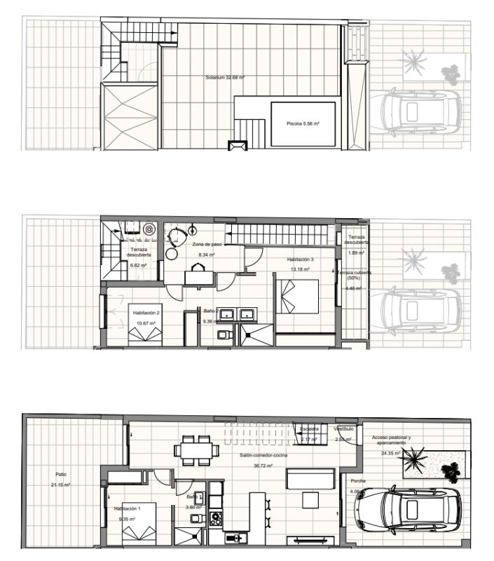 New construction Bella Salina Duplex in Tower of the Maçanes plan 1