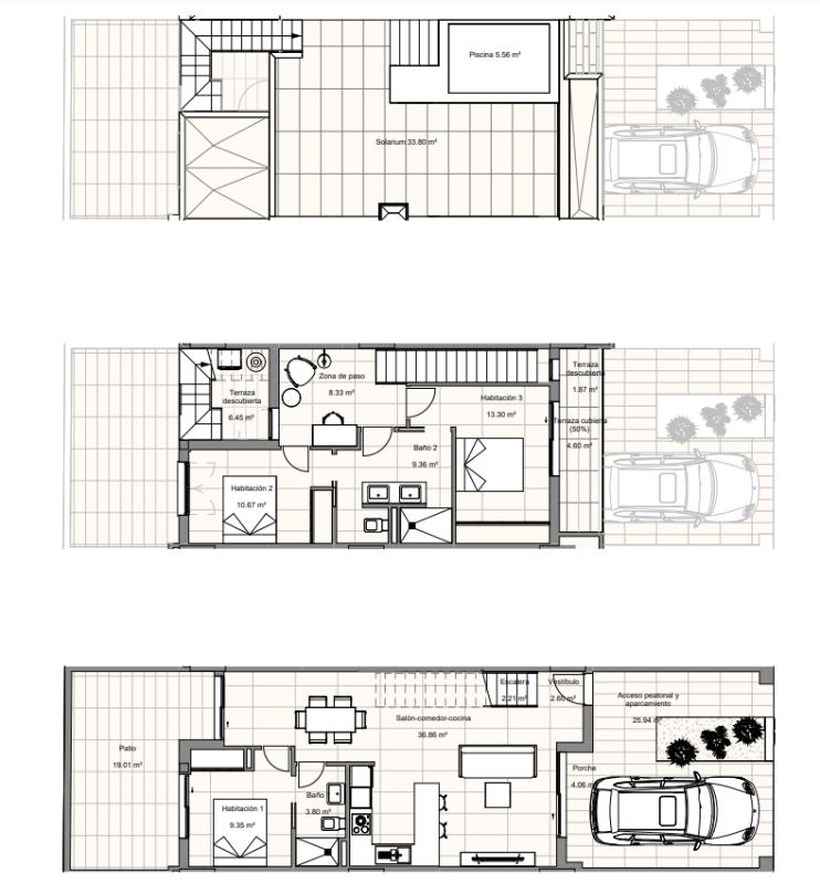 New construction Bella Salina Duplex in Tower of the Maçanes plan 2