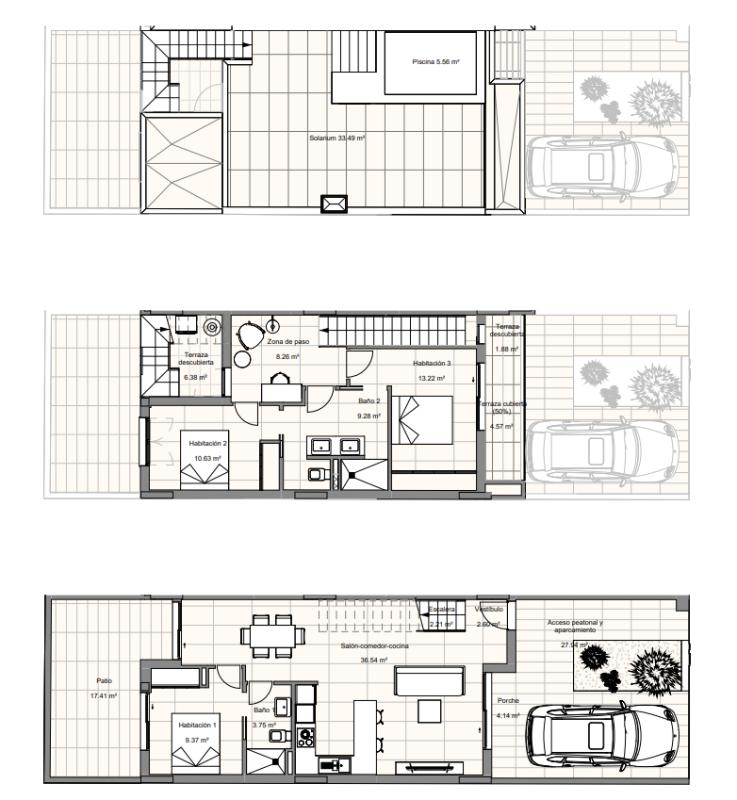 New construction Bella Salina Duplex in Tower of the Maçanes plan 3