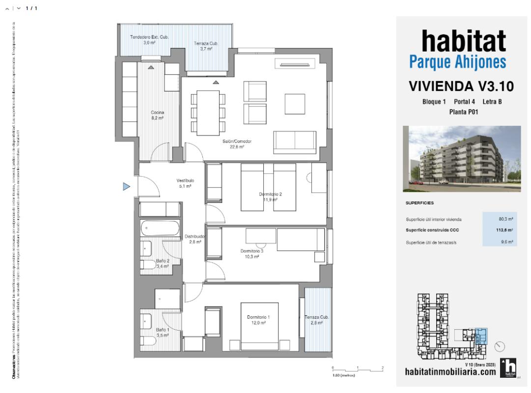 Новостройка Habitat Parque Ahijones в Мадрид plan 1