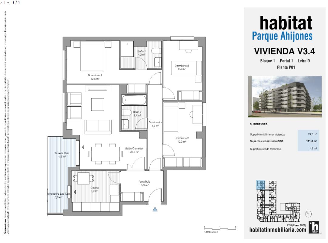 Новостройка Habitat Parque Ahijones в Мадрид plan 2