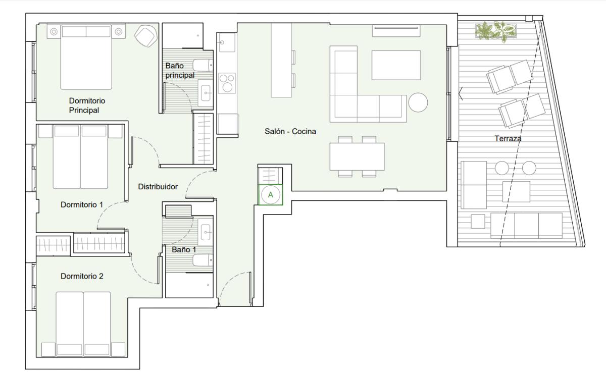 Penthouse sale in , Estepona plan 3