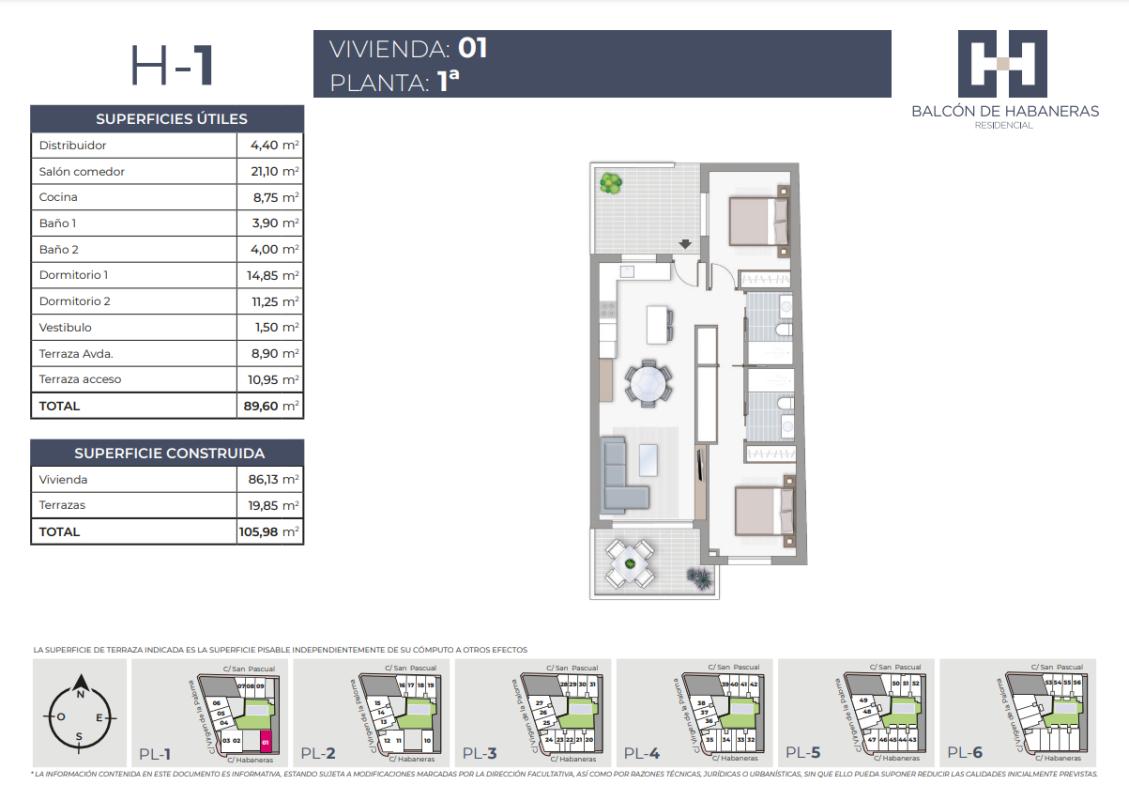 Obra nueva Residencial Balcón de Habaneras en Torrevieja (Revista) plan 2