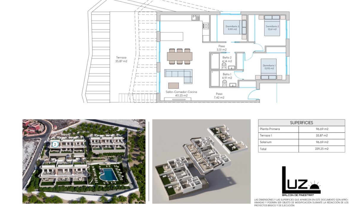 Obra nueva Luz Balcón de Finestrat en Finestrat (Revista) plan 3