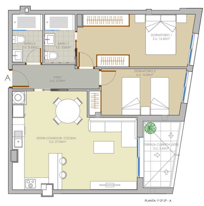Obra nueva Edificio AQUA en La Mata (Revista) plan 1