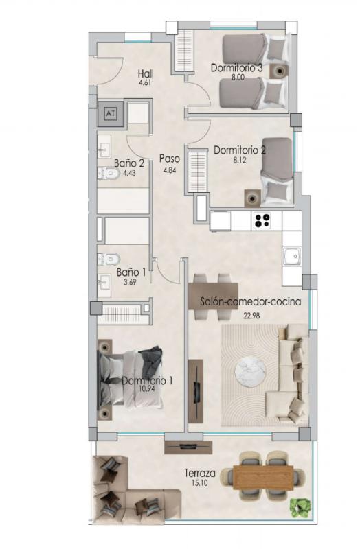 Obra nueva Sunset Beach en Santa Pola (Revista) plan 2