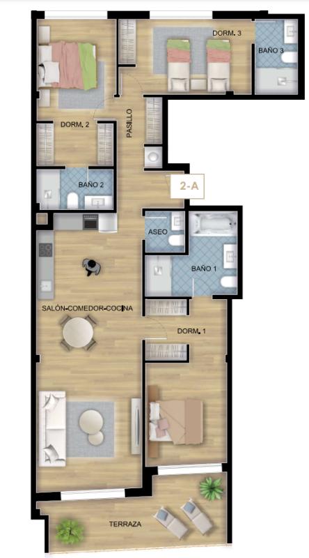 Obra nueva Alegria Residencial XXIII en Torrevieja (Revista) plan 3