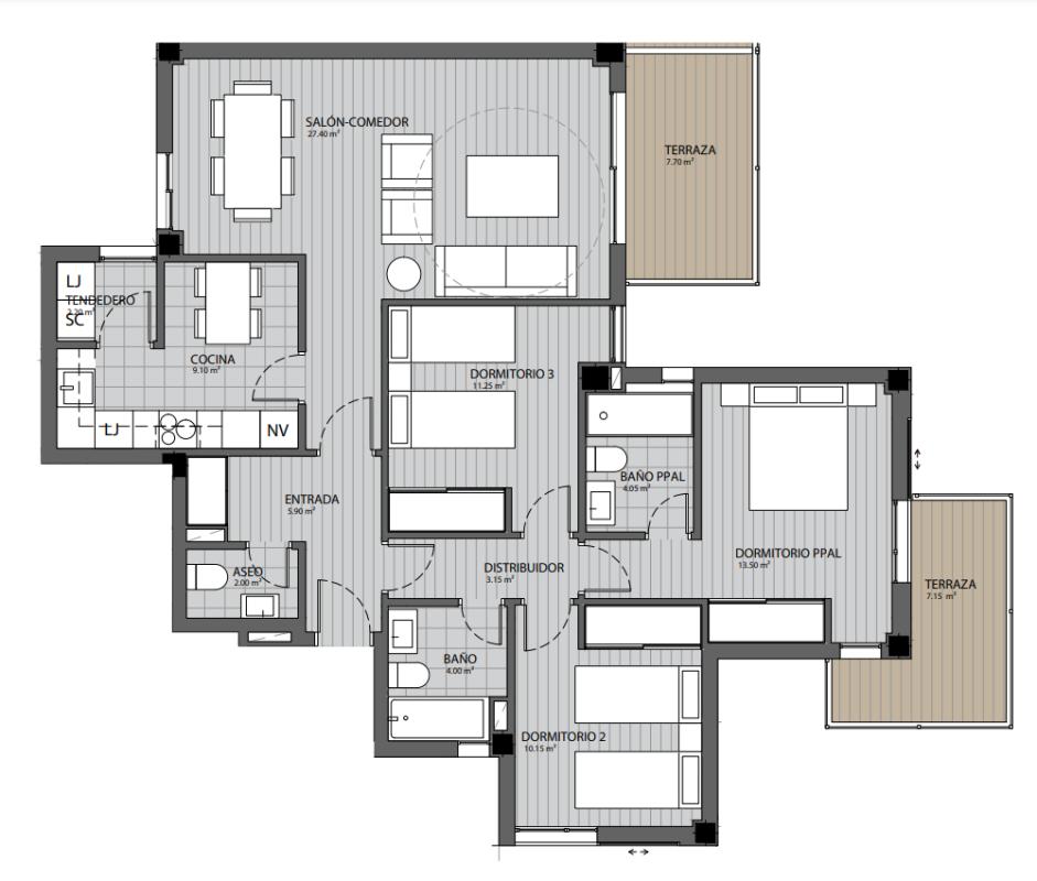 Sale of apartment in Calle la Leala Norte, 1, Torremolinos
 plan 1